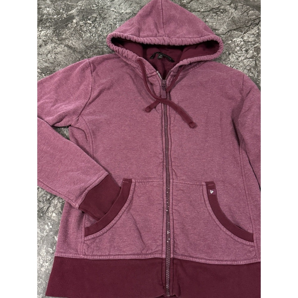 Pact Organic Hoodie Women's Burgundy Medium Full Zip Long Sleeve Organic Cotton